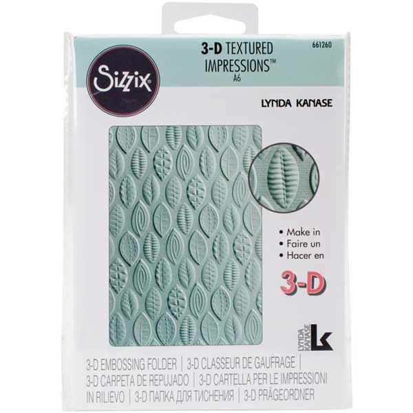 Sizzix 3-D Textured Impressions Embossing Folder - Leaves