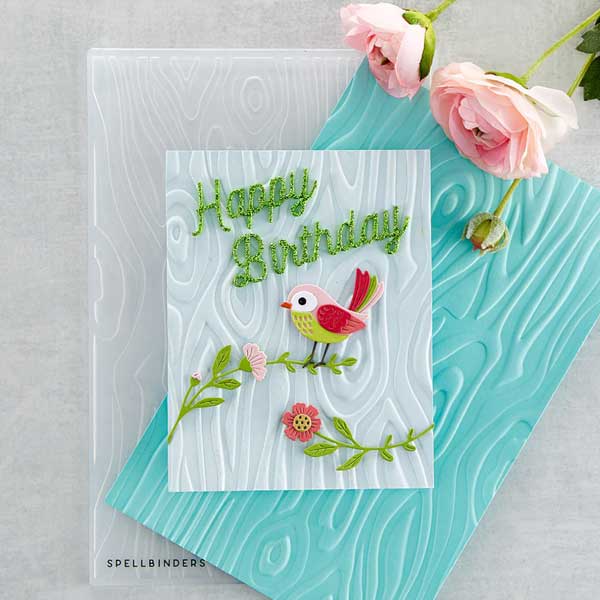 Spellbinders 3D Embossing Folder - Knock on Wood