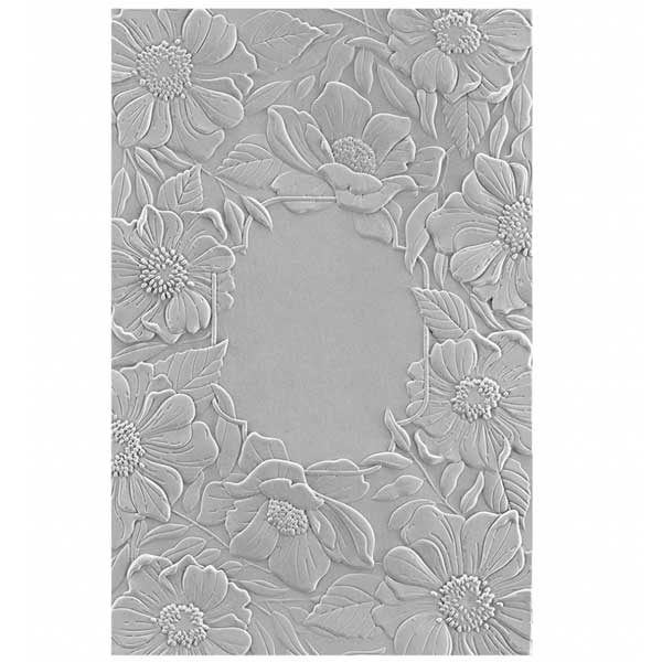 Spellbinders Four Petal Floral 3D Embossing Folder