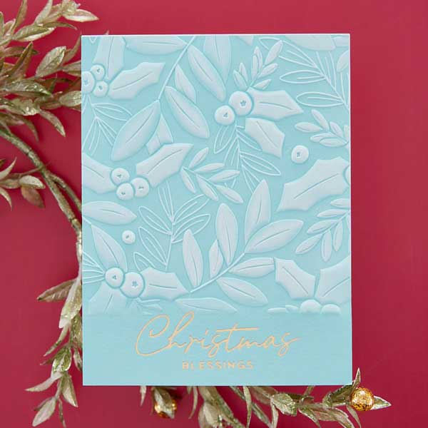 Spellbinders Embossing Folder - Holly &amp; Foliage