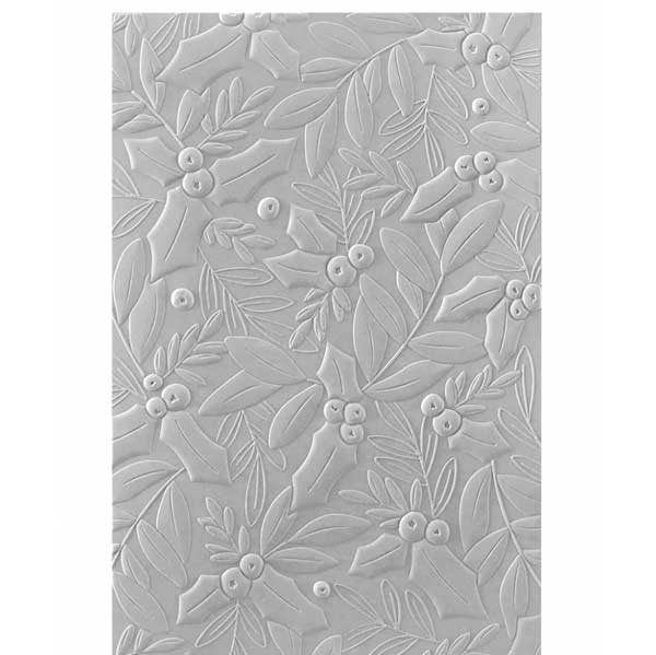 Spellbinders Embossing Folder - Holly &amp; Foliage