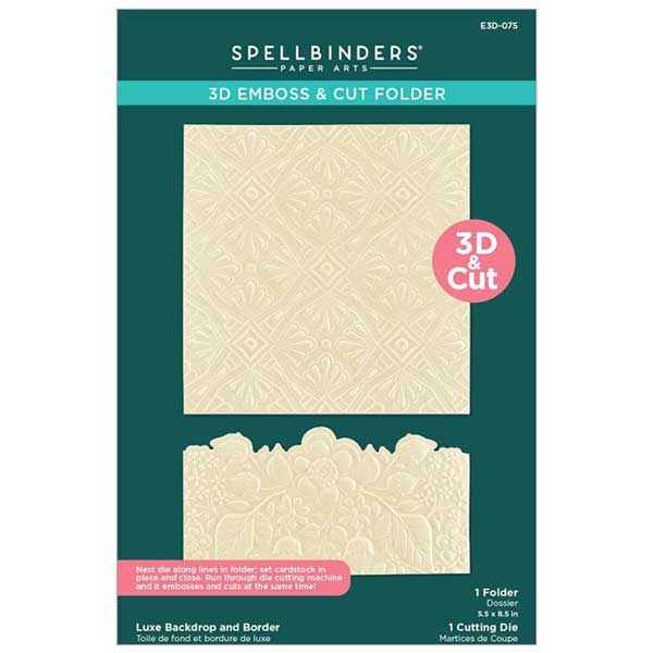 Spellbinders Luxe Backdrop and Border 3D Emboss &amp; Cut Folder