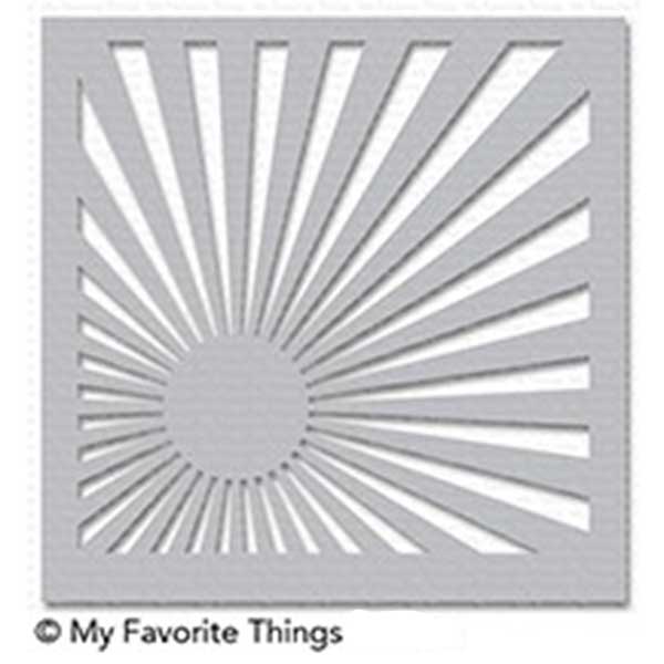 My Favorite Things Sunrise Radiating Rays Stencil