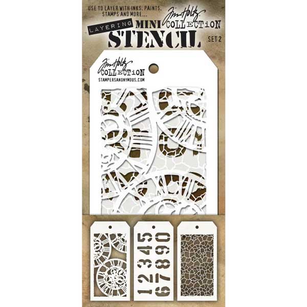 Tim Holtz Mini Layering Stencil, Set #2