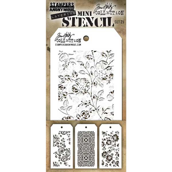 Tim Holtz Mini Layering Stencil, Set #25