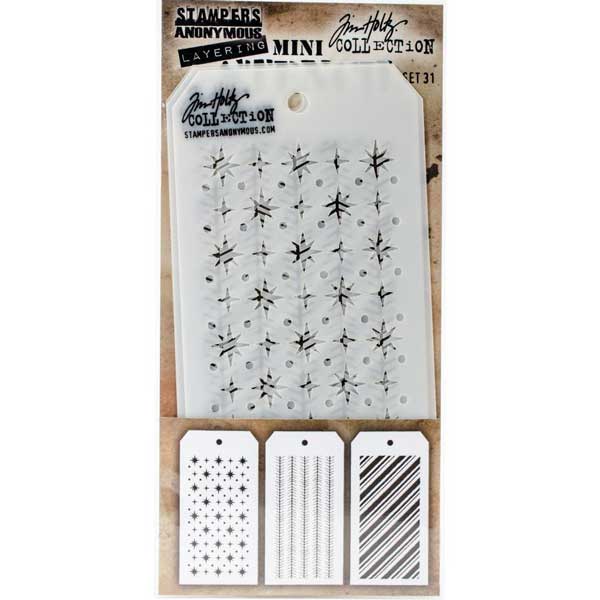 Tim Holtz Mini Layering Stencil, Set #31