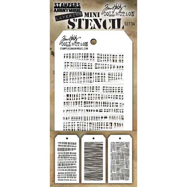 Tim Holtz Mini Layering Stencil, Set #34