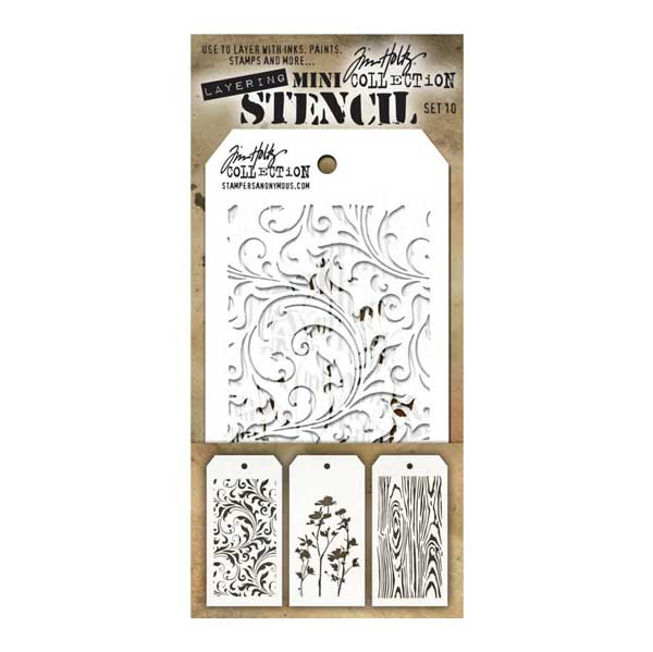 Tim Holtz Mini Layering Stencil, Set #10