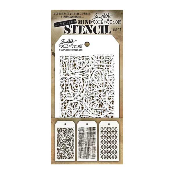 Tim Holtz Mini Layering Stencil, Set #14