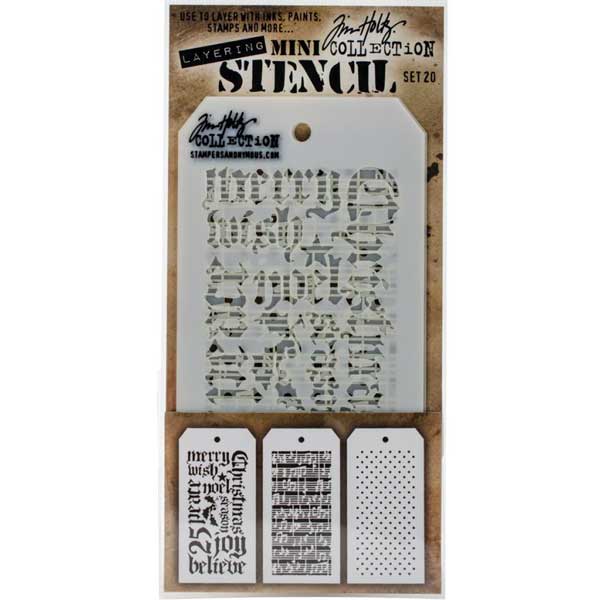 Tim Holtz Mini Layering Stencil, Set #20