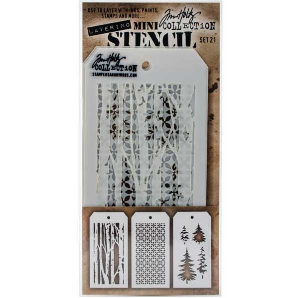 Tim Holtz Mini Layering Stencil, Set #21