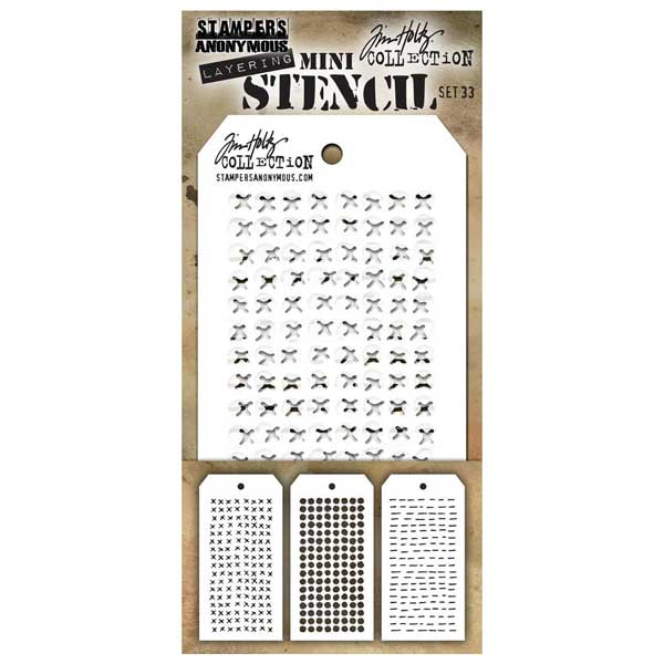 Tim Holtz Mini Layering Stencil, Set #33