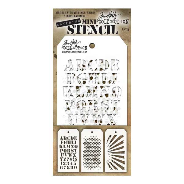 Tim Holtz Mini Layered Stencils, Set #5