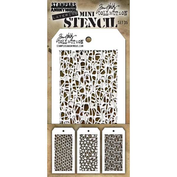 Tim Holtz Mini Layering Stencil, Set #35