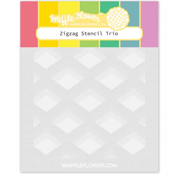 Waffle Flower Zigzag Stencil Trio