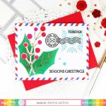 Waffle Flower Postage Collage Coloring Stencil