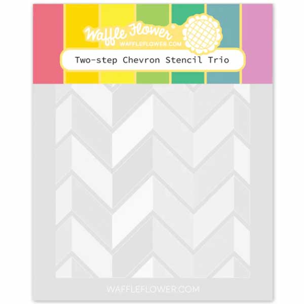 Waffle Flower Two-step Chevron Stencil Trio