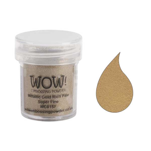 WOW! Metallic Gold Rich Pale Super Fine Embossing Powder