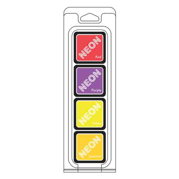 Hero Arts Neon II Ink Cubes, 4 pack cubes