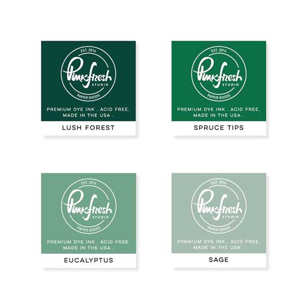 Pinkfresh Studio Premium Dye Ink Cube Pack – Green Gables