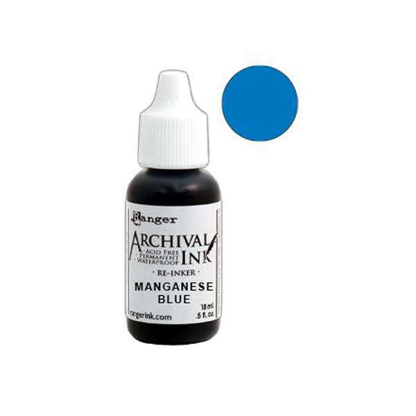 Ranger Archival Ink Pad Reinker - Manganese Blue