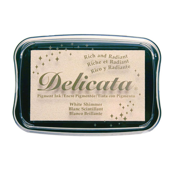 Delicata Pigment Ink Pad – White Shimmer