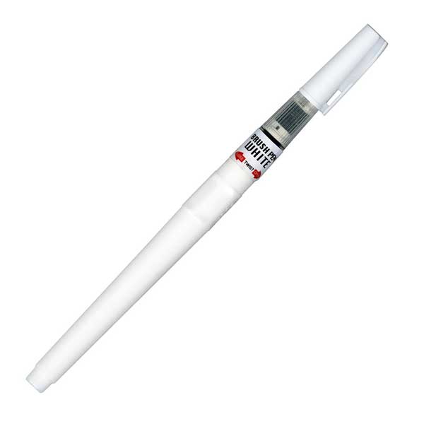 Kuretake ZIG Cartoonist Brush Pen - White