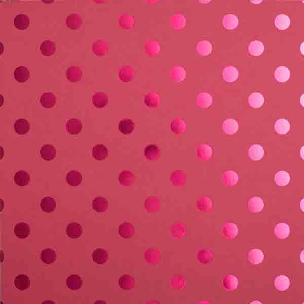 Bazzill Polka Dot Foil Cardstock -  Lollipop