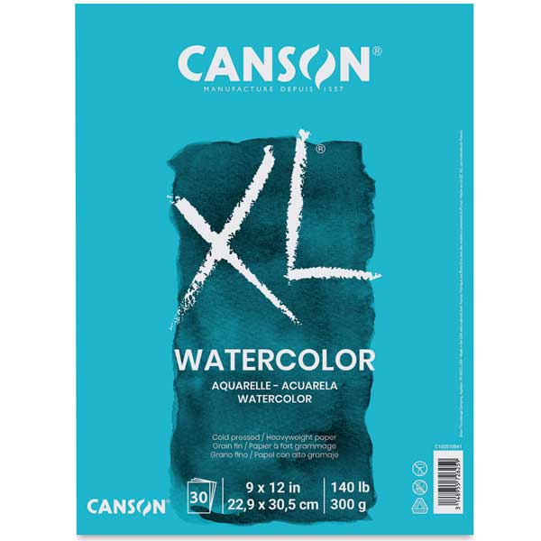 Canson XL Cold Pressed Watercolor Pad 9&quot;X12&quot; - 30 sheets