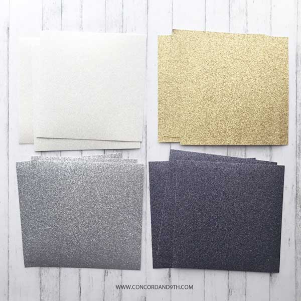 Concord &amp; 9th Neutrals Glitter Paper Pack