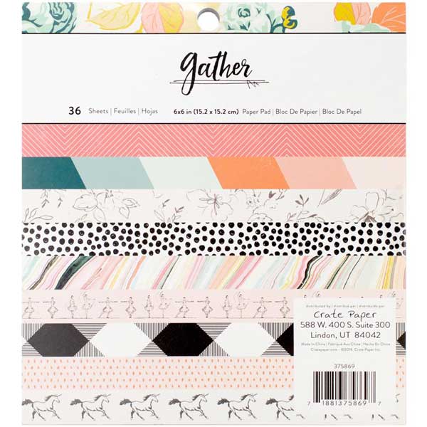 Crate Paper Maggie Holmes Gather Paper Pad - 6&quot; x 6&quot;