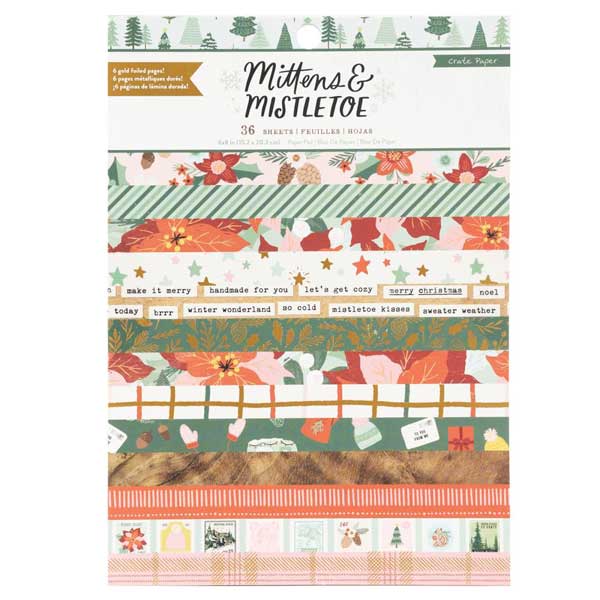 Crate Paper Mittens &amp; Mistletoe Paper Pad