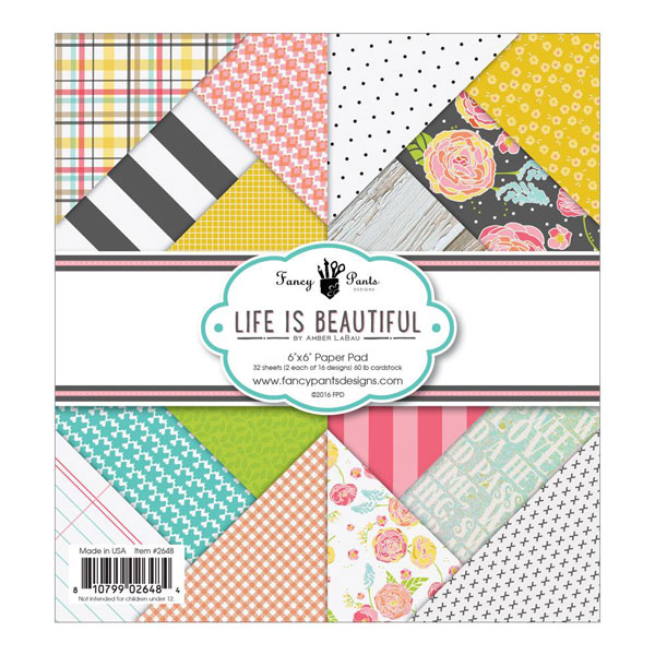 Life Is Beautiful Designs paper pad by Fancy Pants.