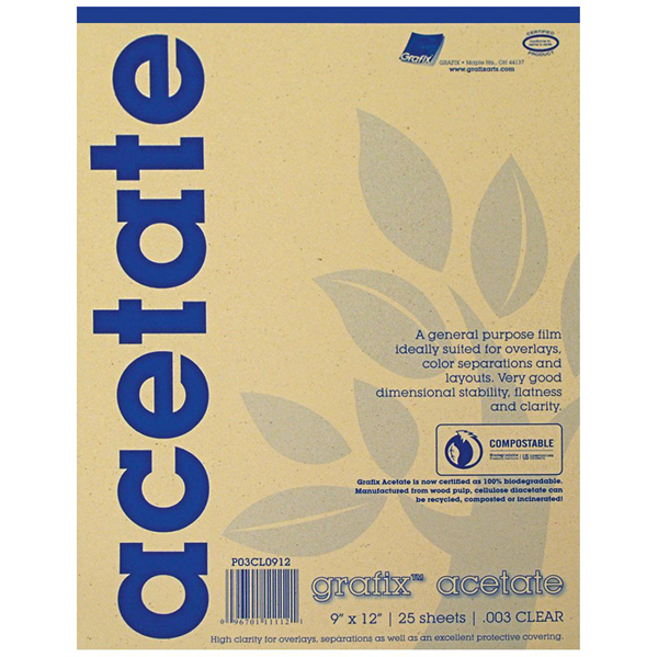 Grafix Clear Acetate - 9&quot; x 12&quot;