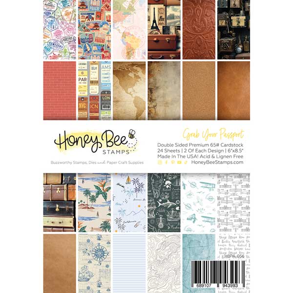 Honey Bee Stamps Grab Your Passport Paper Pad