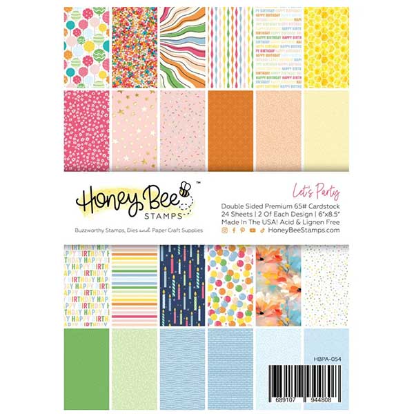 Honey Bee Stamps Let&#039;s Party Paper Pad