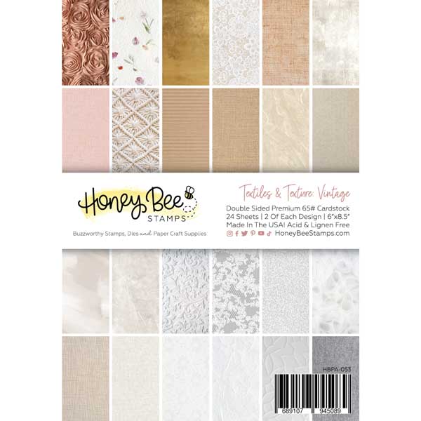 Honey Bee Stamps Textiles &amp; Texture: Vintage Paper Pad