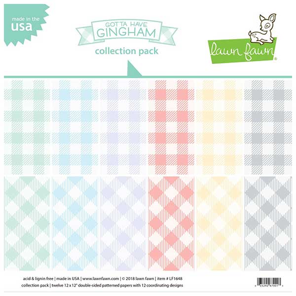 Lawn Fawn Gotta Have Gingham Collection Pack - 12&quot; x 12&quot;