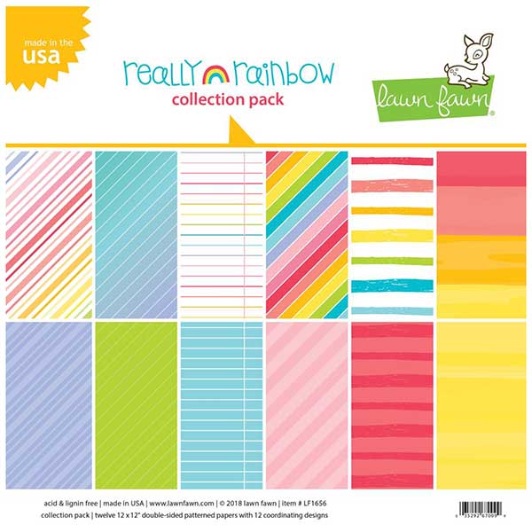 Lawn Fawn Really Rainbow Collection Pack - 12&quot; x 12&quot;