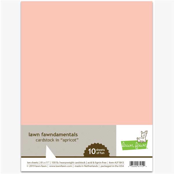 Lawn Fawn Apricot Cardstock