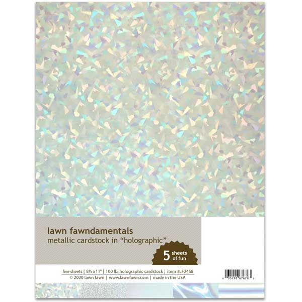 Lawn Fawn Metallic Cardstock - Holographic