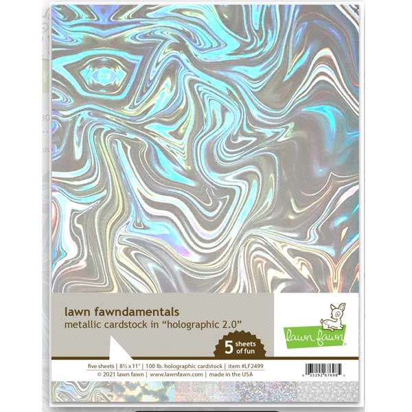 Lawn Fawn Metallic Cardstock - Holographic 2.0