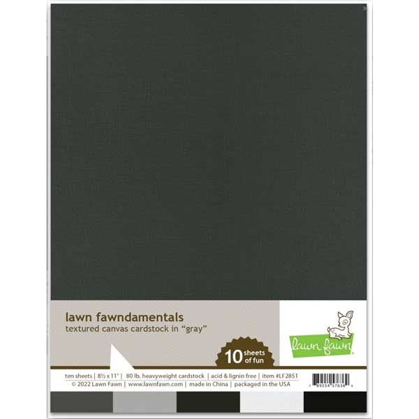 Lawn Fawn Textured Canvas Cardstock - Gray