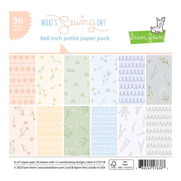 Lawn Fawn What&#039;s Sewing On? Petite Paper Pack