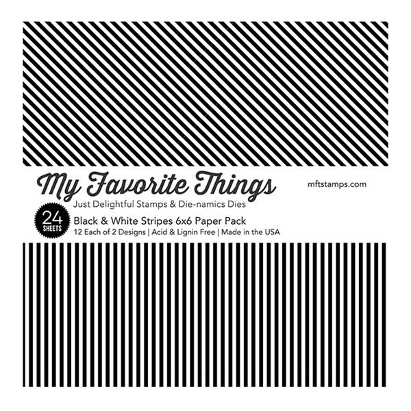 My Favorite Things Black &amp; White Stripes Paper Pack