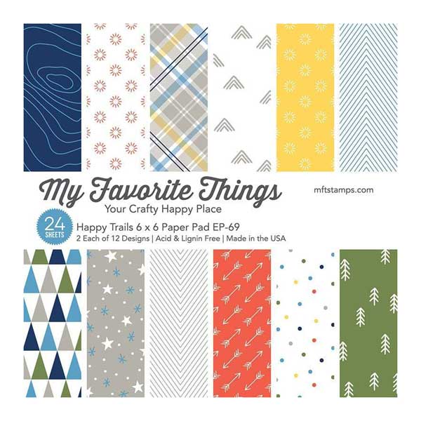 My Favorite Things Happy Trails Paper Pad - 6&quot; x 6&quot;