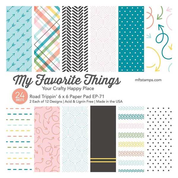 My Favorite Things Road Trippin&#039; Paper Pad - 6&quot; x 6&quot;