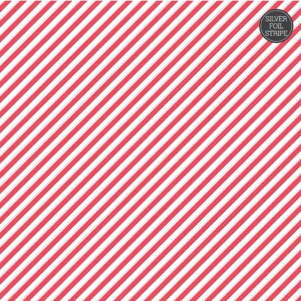 Moda Scrap The Magic of Christmas Vellum - Red Stripes