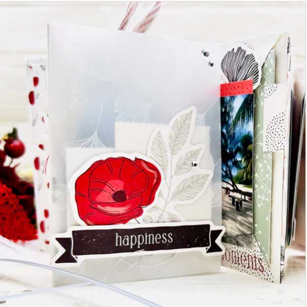 Moda Scrap Vellum - Spring Poppies 02 (Gingko Leaves)