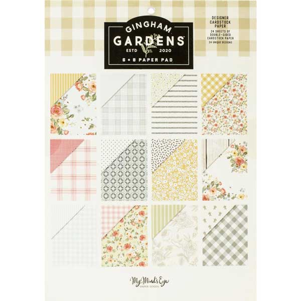 My Mind&#039;s Eye Gingham Gardens Paper Pad - 6&quot;x 8&quot;